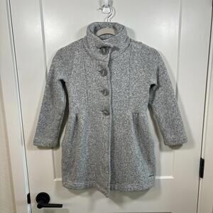 Girls Patagonia Better Together Sweater Gray Pea Coat Jacket Size Small 8 Cozy